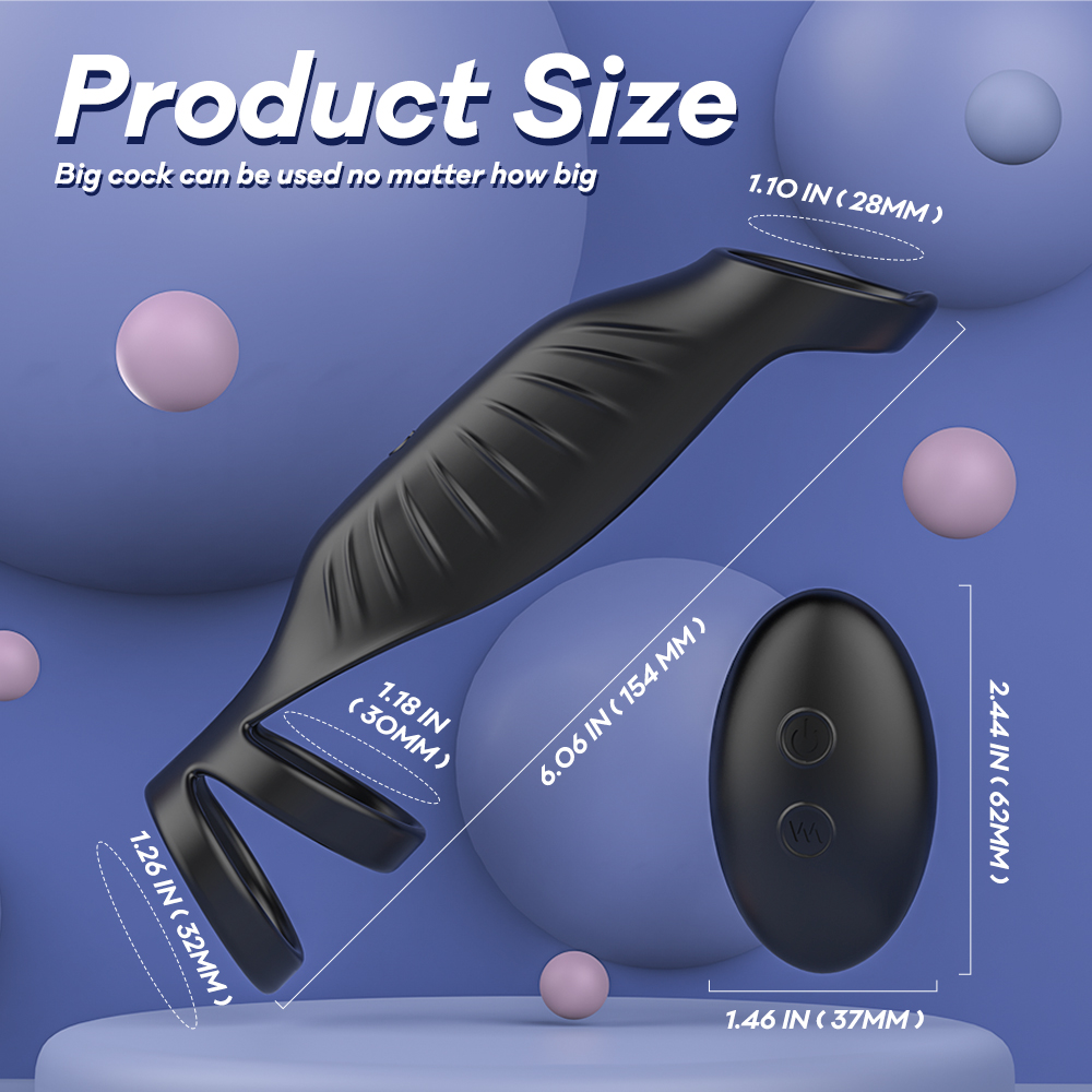 selicon remote control vibrating penis cock ring with clitoral stimulator g spot vibrators penis rings for men【S317-2】