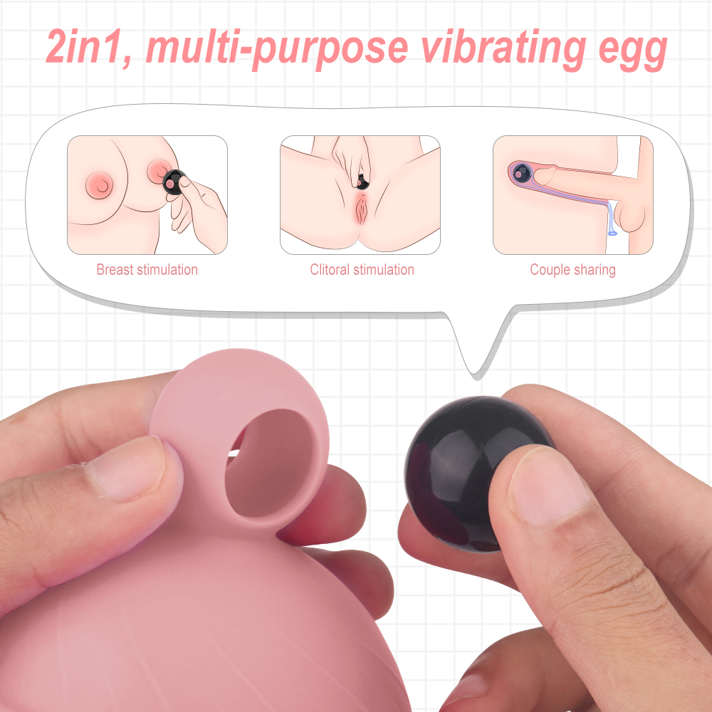 Silicone wireless telecontrol adult products nipple vibration breast massage nipple sucking vibrator for lady【S312-2】