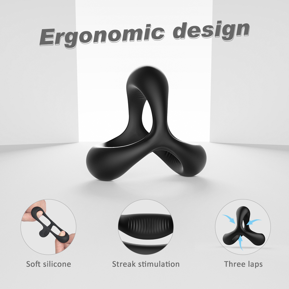 silicone dual magnetic cock rings sex toys men penis cage sleeve cock sex toys for male【S298】
