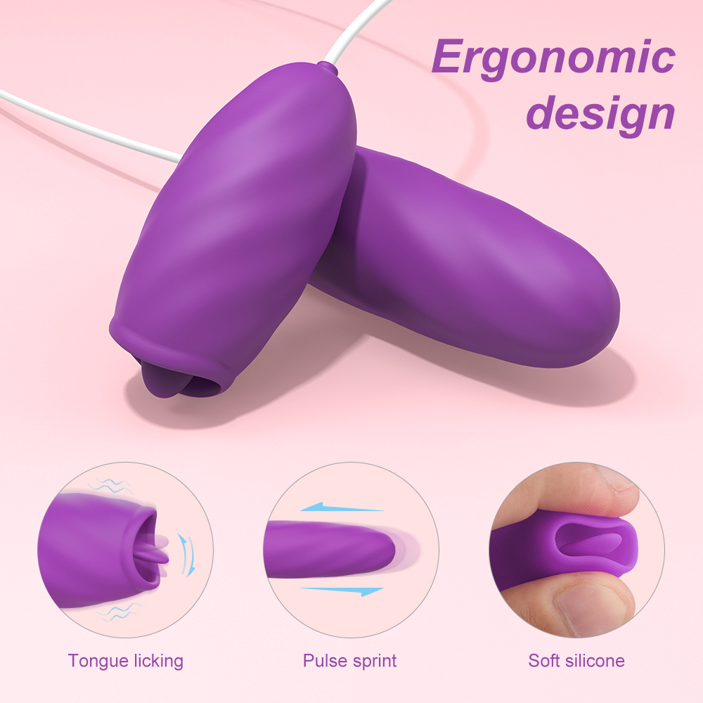 2 in 1 ose vibrators adult toy women spiral  sex toy with tongue vibrator for female【S297-2】