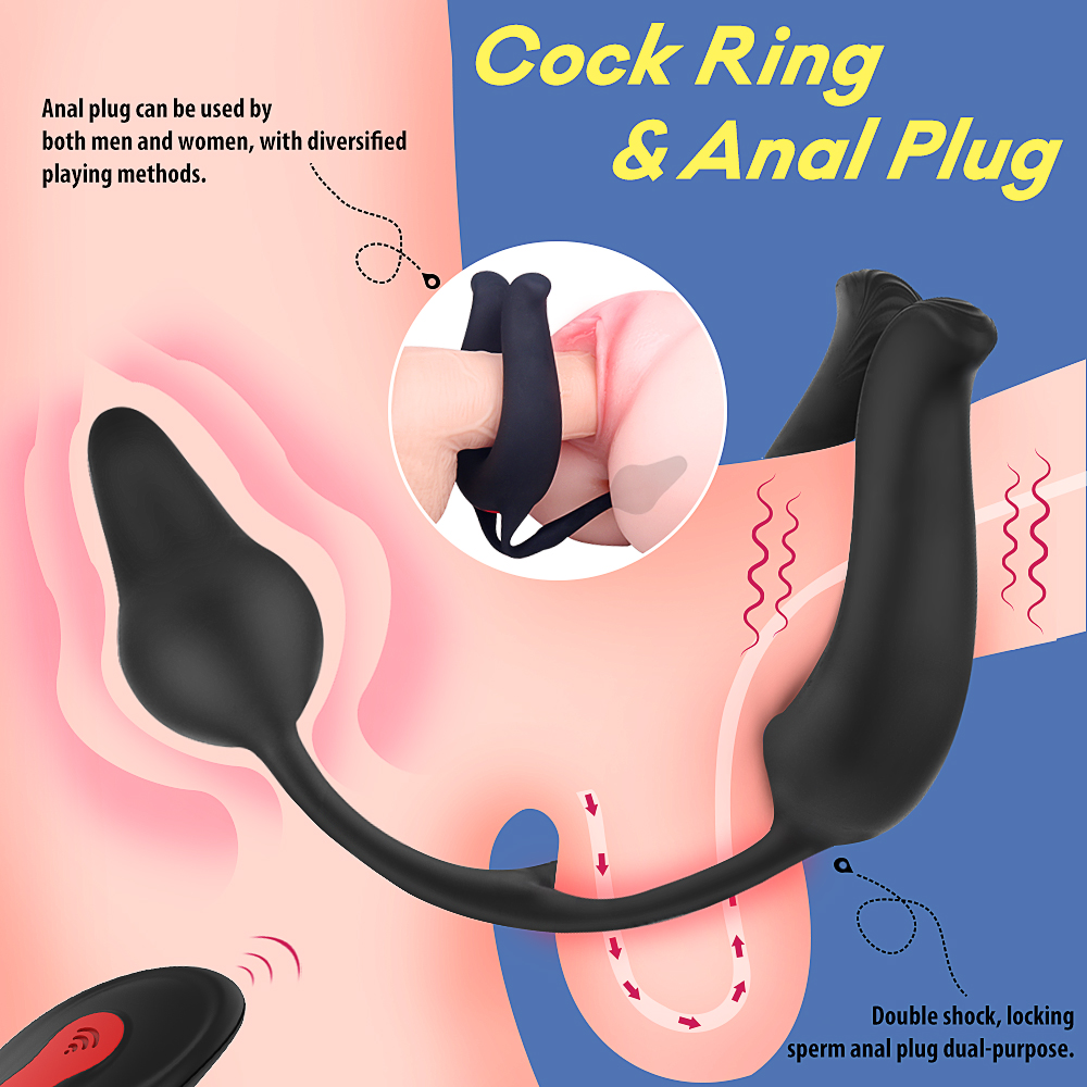 Silicone remote exotic adult anal cock penis ring sex toys vibrator for men and woman ring anal vajina joy sexual【S278-2】