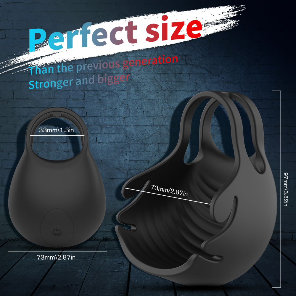 Silicone dual magnetic vibrating cock rings sex toys europe and the United States version men penis cage sleeve cock  vibrator sex toys for male【S274-3】