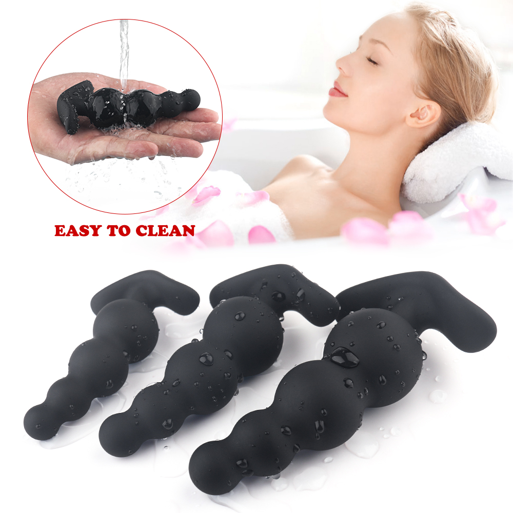 silicone large anal beads  sex toys for women vagina men huge anal plugs play masturbator【S268】
