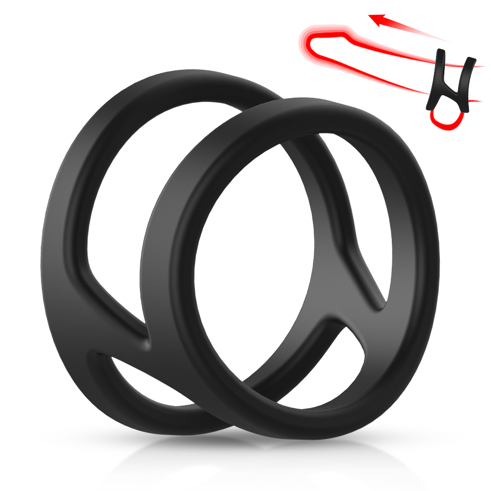 high quality silicone sex itemes men penis cock ring premature ejaculation toys double cock ring【S267】