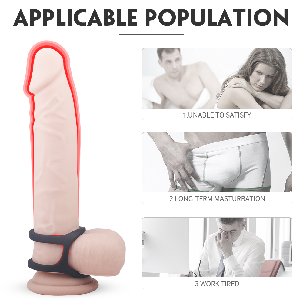 high quality silicone sex itemes men penis cock ring premature ejaculation toys double cock ring【S267】