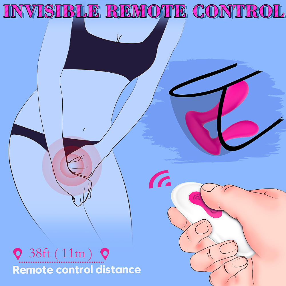 Silicone wearable vibrator sex toy remote control wearable vibrating clitoris,breast,anal for women【S260-2】