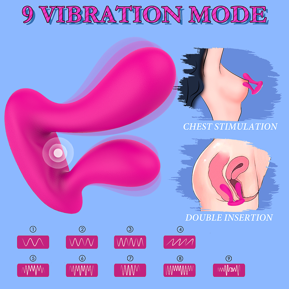 Silicone wearable vibrator sex toy remote control wearable vibrating clitoris,breast,anal for women【S260-2】