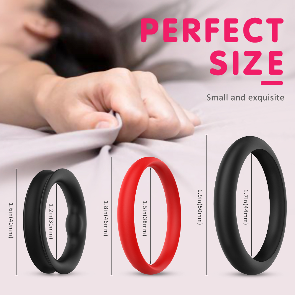 Small to big silicone triple flexible penis ring sex toys men cock penis rings product for male cock rings【S250】