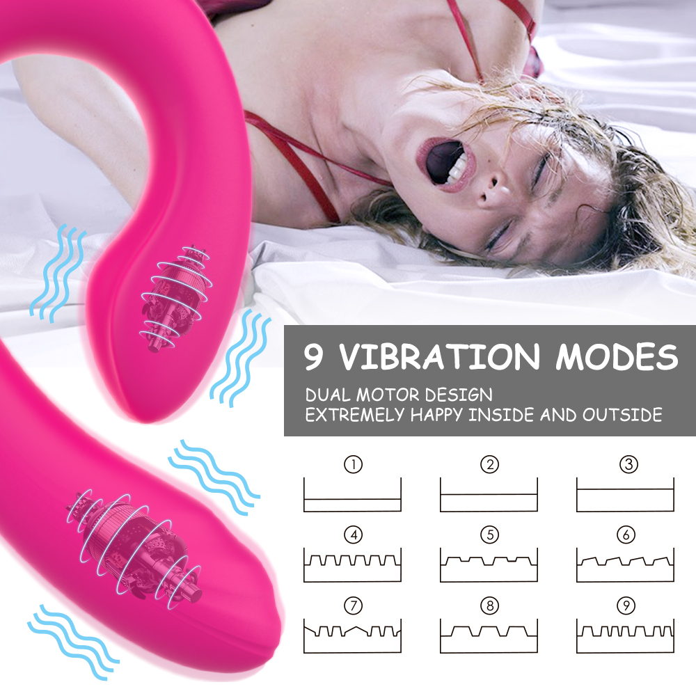Homemade Anal Double Sided Cock Ring Clit Vibrator Wireless Powerful Sex Toys for Couples Women Vibrator 178*72*28mm【S239】