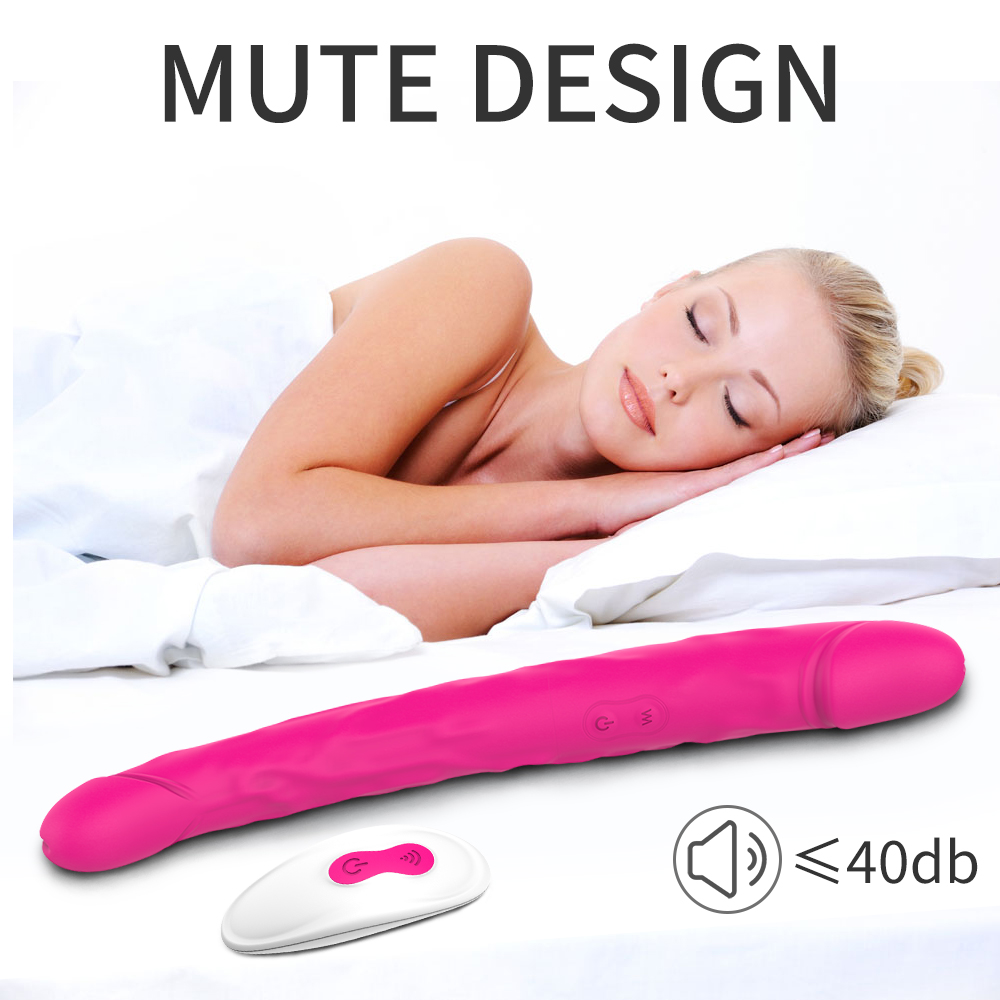 Remote control double headed silicone vibrating long dildos artificial penis for women and lesbian vibrator sex toys【S221-2】