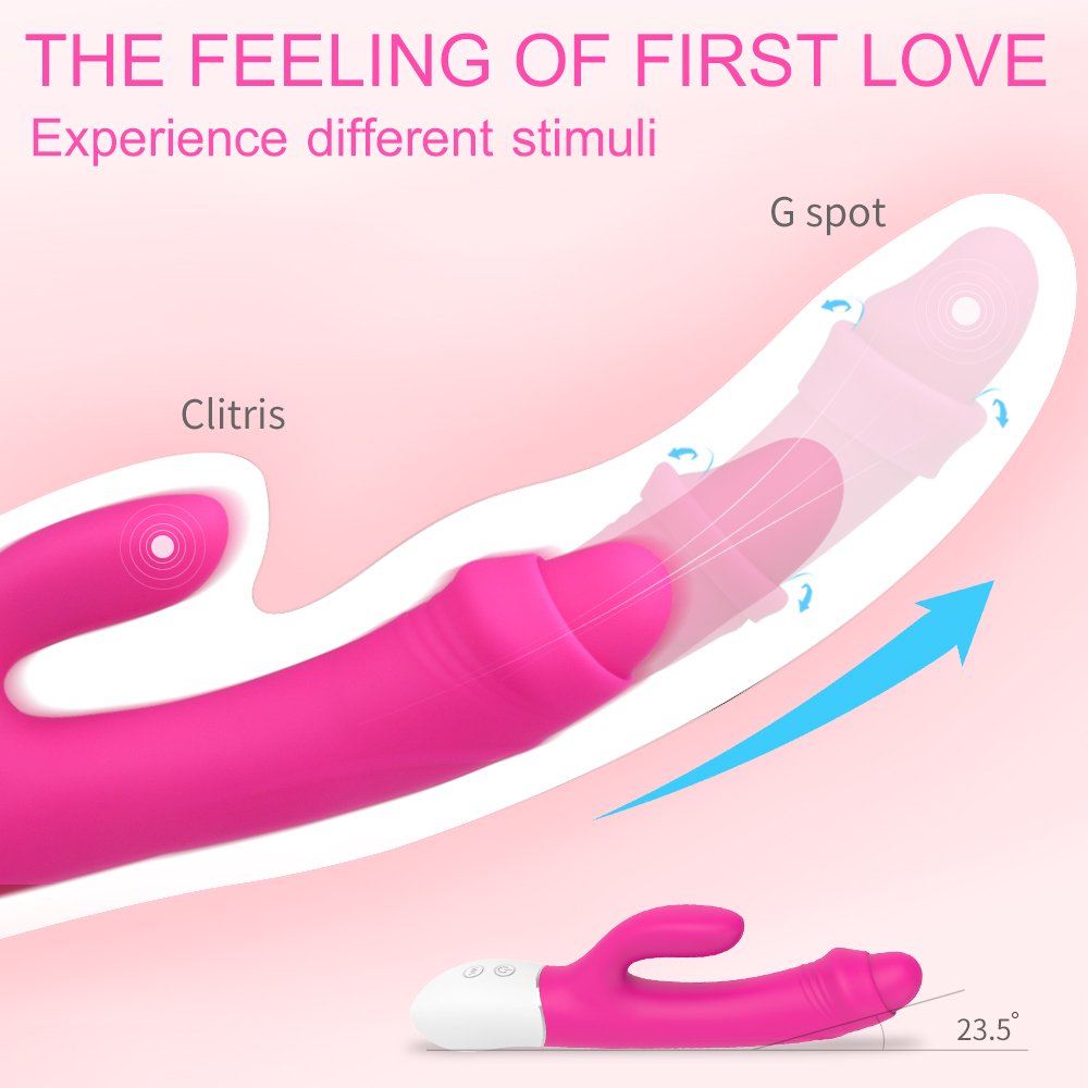 Silicone g spot clitoris vibrator rabbit vibrator G Spot Dildo Massager Rabbit Vibrator Sex Toys For Women【S214】