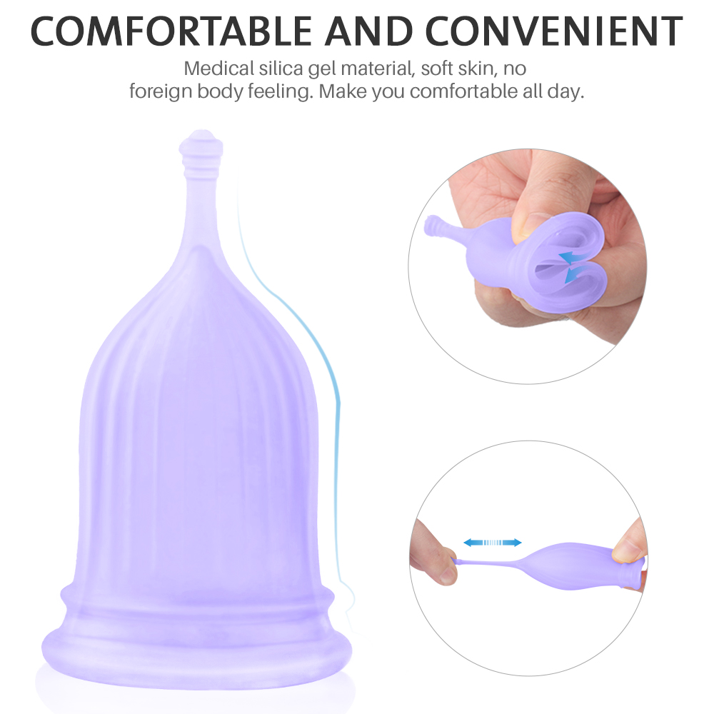 100% Medical Silicone medium yards Women's Menstrual Cups Women's Menstrual Cups Reusable Women's Menstrual Cups【S210-2】
