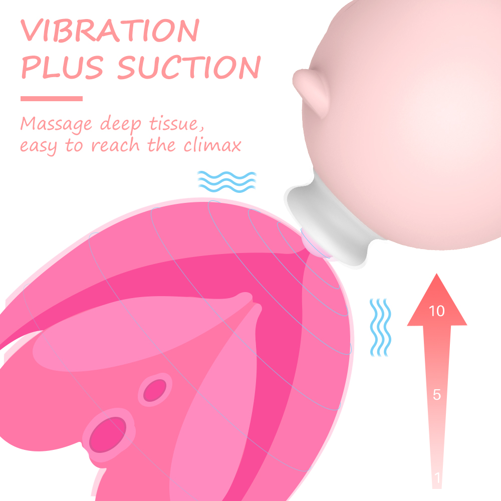 Soft silicone pig sucker clitoral sucking vibrator vagina sucking vibrator for women【S186】