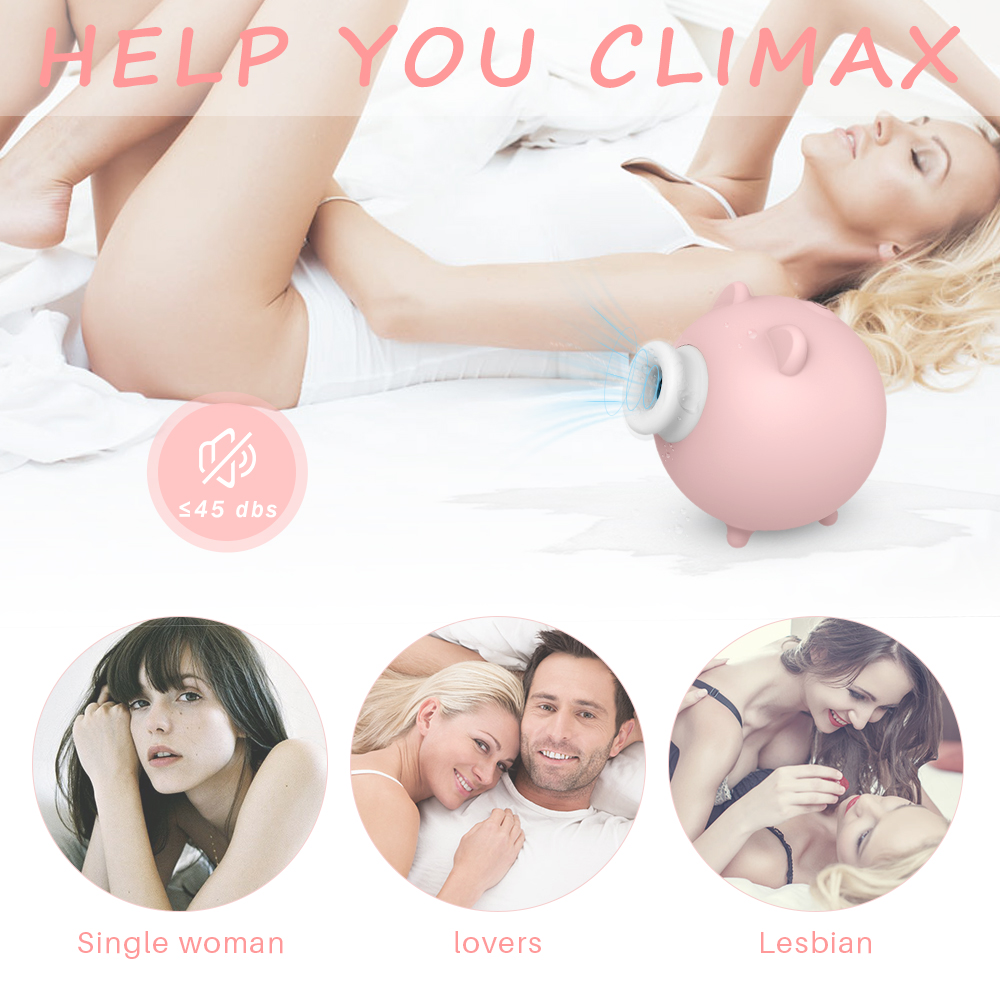 Soft silicone pig sucker clitoral sucking vibrator vagina sucking vibrator for women【S186】