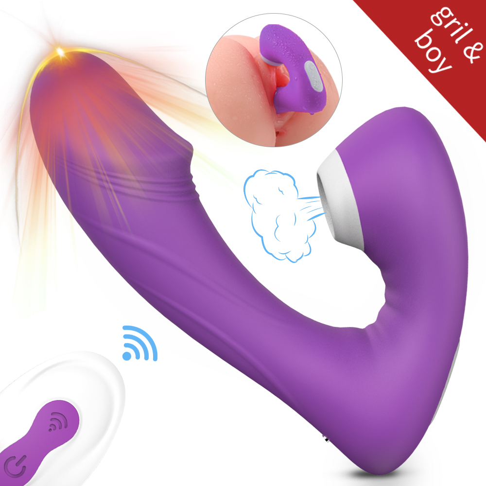 Rechargeable Sucking telecontrol Vibrator【S-181-2】 For Woman Nipple Sucker Clitoris Stimulator Tongue Lick Breast Enlarge