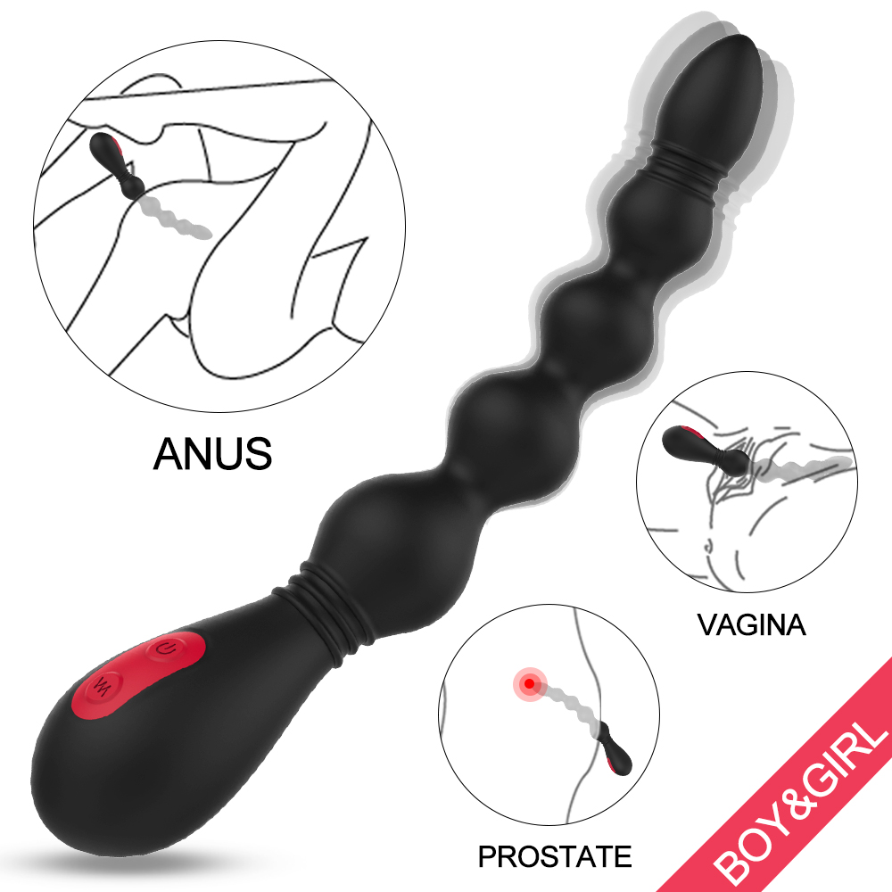 9-speed electric male massager anal beads sex toy for man vibrator【S166】