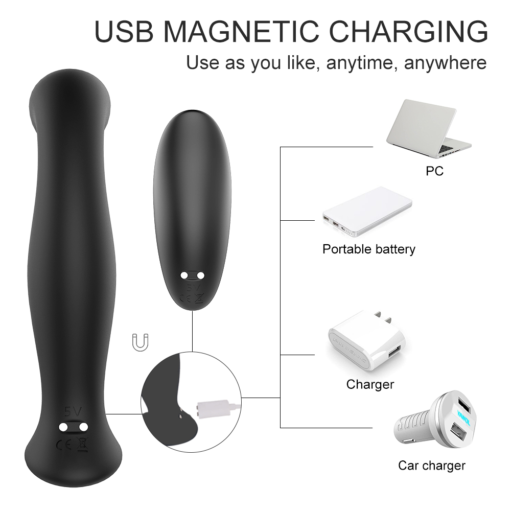 Silicone remote wireless prostata massager vibrator homemade anal sex toy for men masturbating anal vibrator【S160-2】