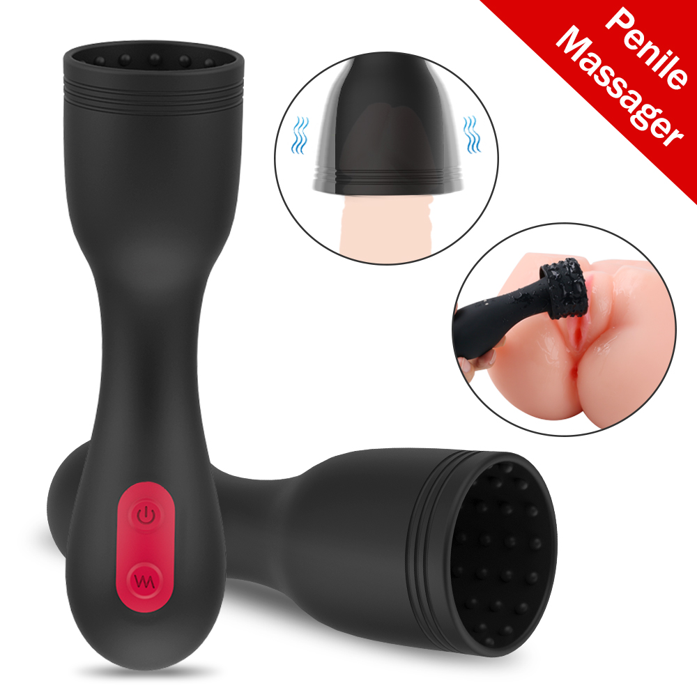 Soft silicone penis sleeve extender vibrator sex toys for men penis women clitorous nipple stimulator vibrating【S159】