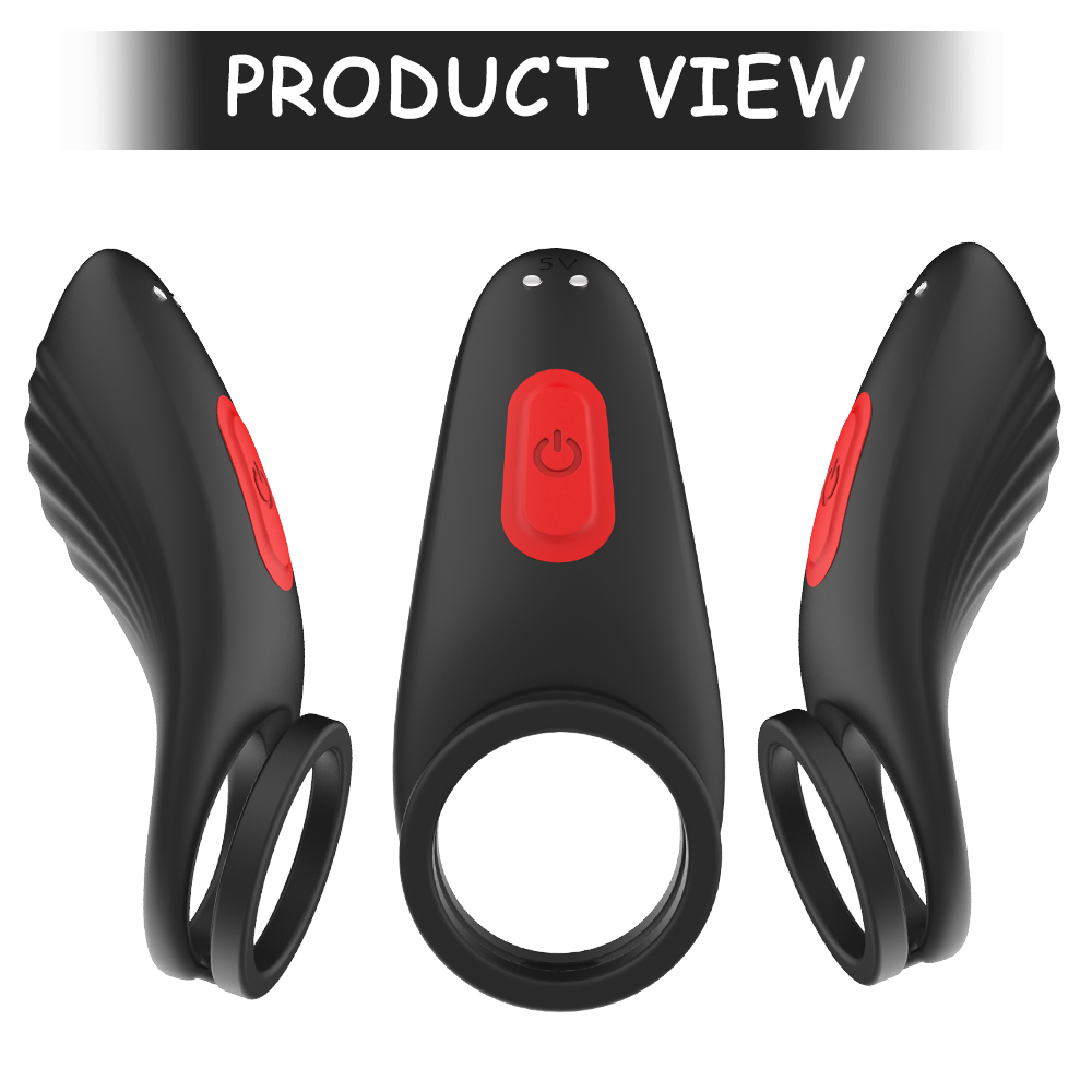 Adjustable big black【S-151-2】cock ring silicon telecontrol vibrating cock rings sex toys men penis