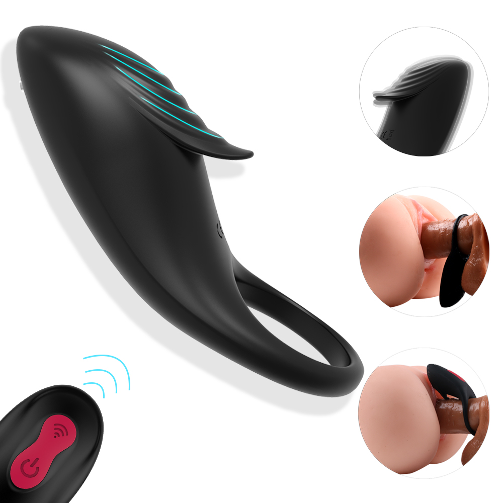 High Quality Telecontrol Vibrating 【S-150-2】Penis thin Cock Ring Delay Long Time Silicone Cockrings for men