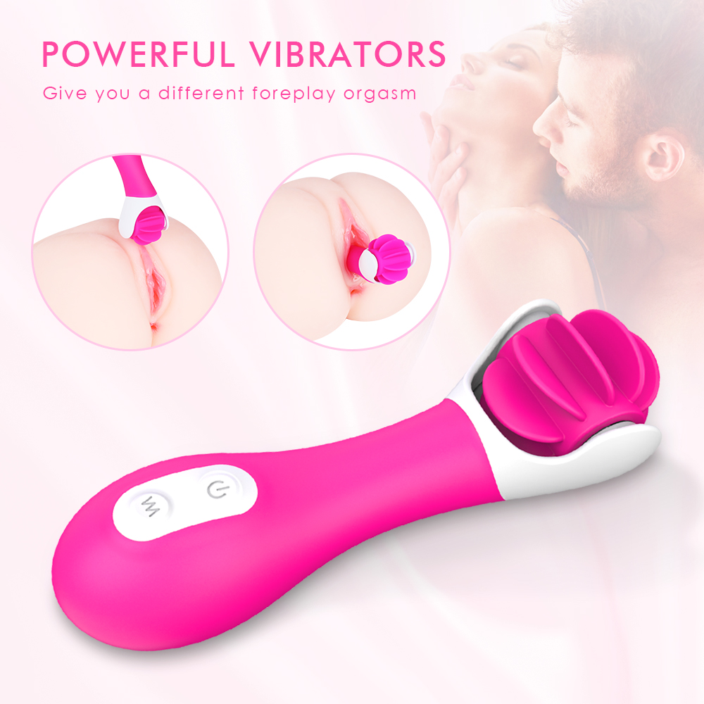 Silicone Electric Adult Sex Toy Vibrating Rotation Licking Tongue Dildo Vibrator for Woman Sex Products USB Charging【S148】