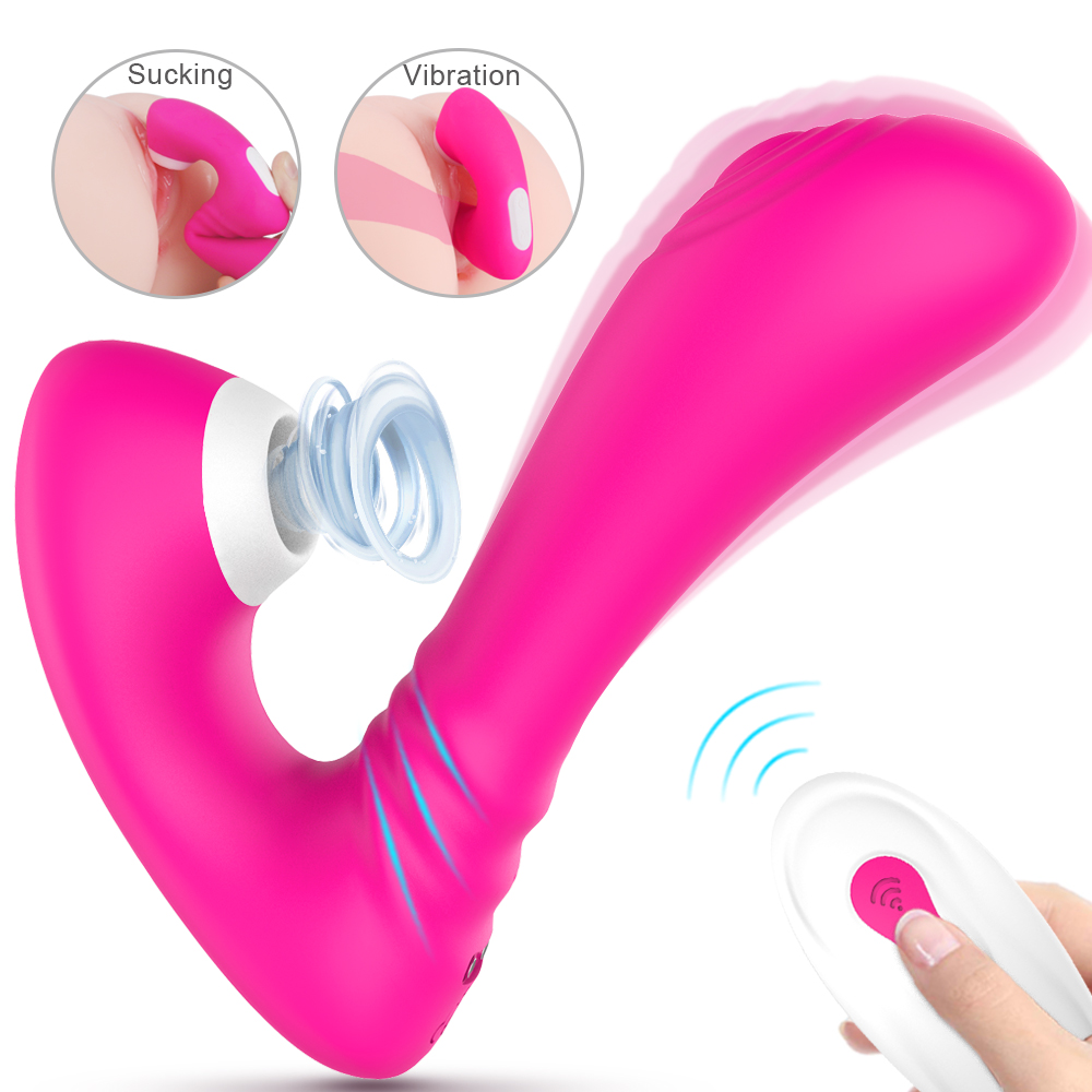 Directly Supply Favourable【S-146-2】 Price 9 frequency silicone sucking telecontrol Vibrator Dildo
