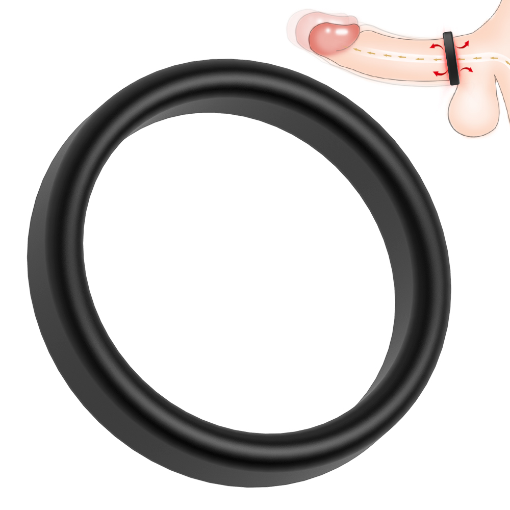 Black Cock ring sex toy massage toys sex adult silicone rubber penis ring sex toys for men【S118-3】