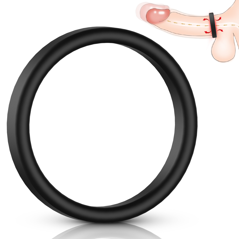 Black Cock ring sex toy massage toys sex adult silicone rubber penis ring sex toys for men【S118-2】