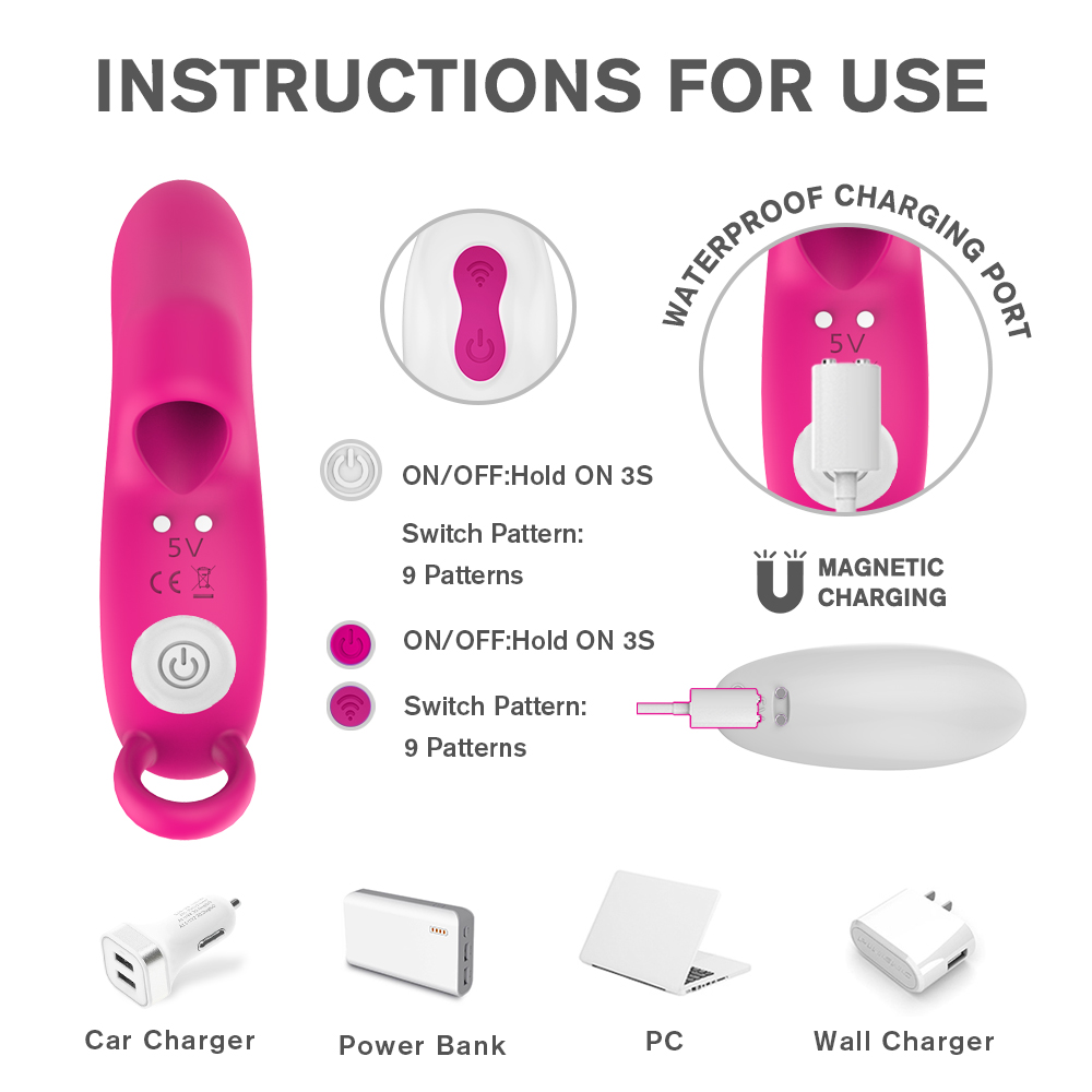 Silicone g spot telecontro vibrator sex toy finger sleeve finger vibrators for women clitoris stimulator【S116-2】