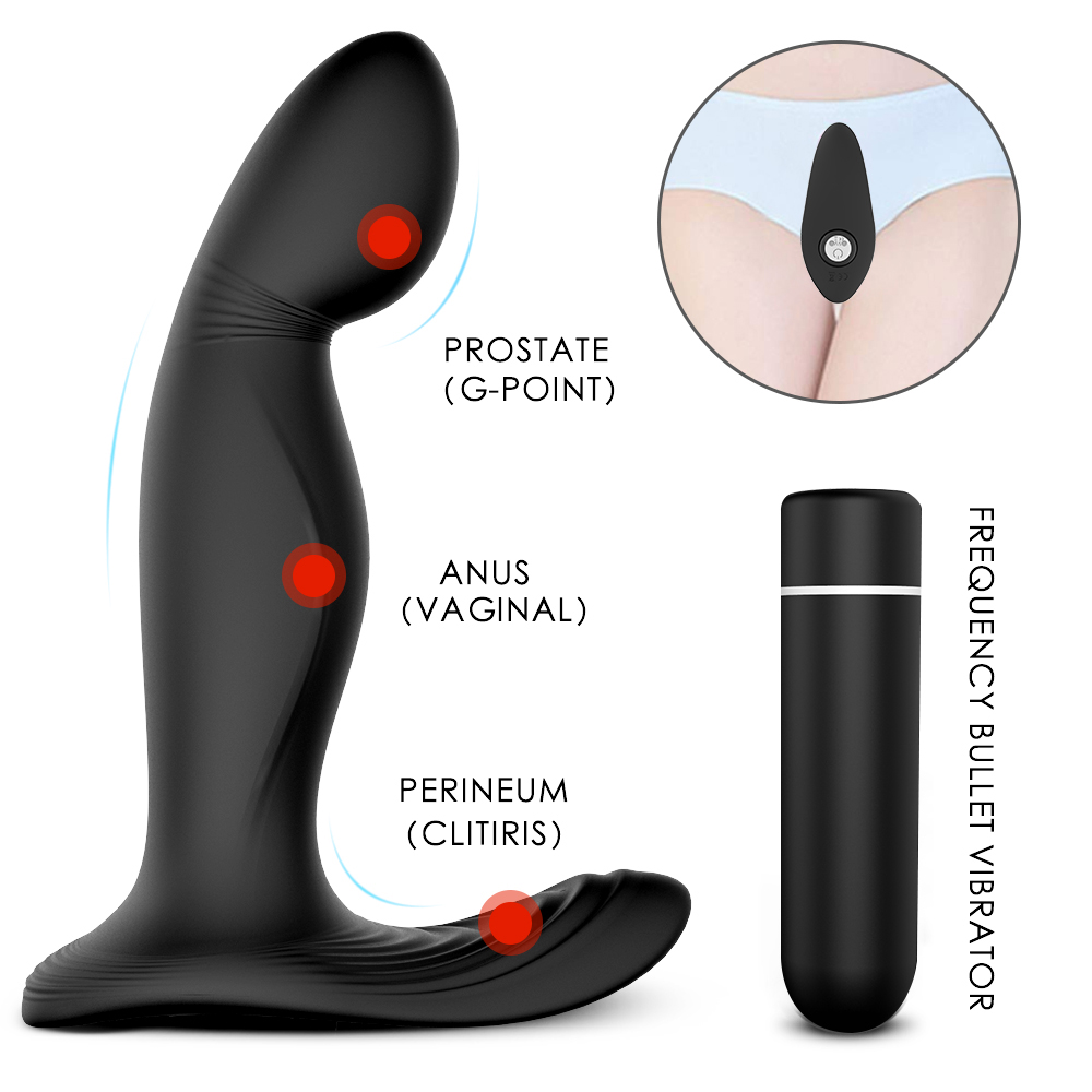 Prostate Massager Electric【S-113】Wireless 360 Degrees Rotation Vibrator Anal Sex Toys