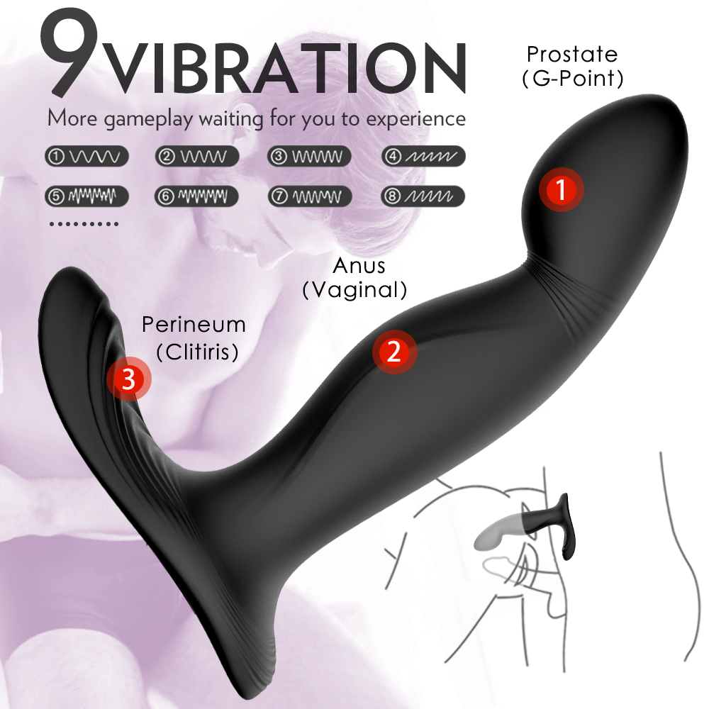 Prostate Massager Electric【S-113】Wireless 360 Degrees Rotation Vibrator Anal Sex Toys