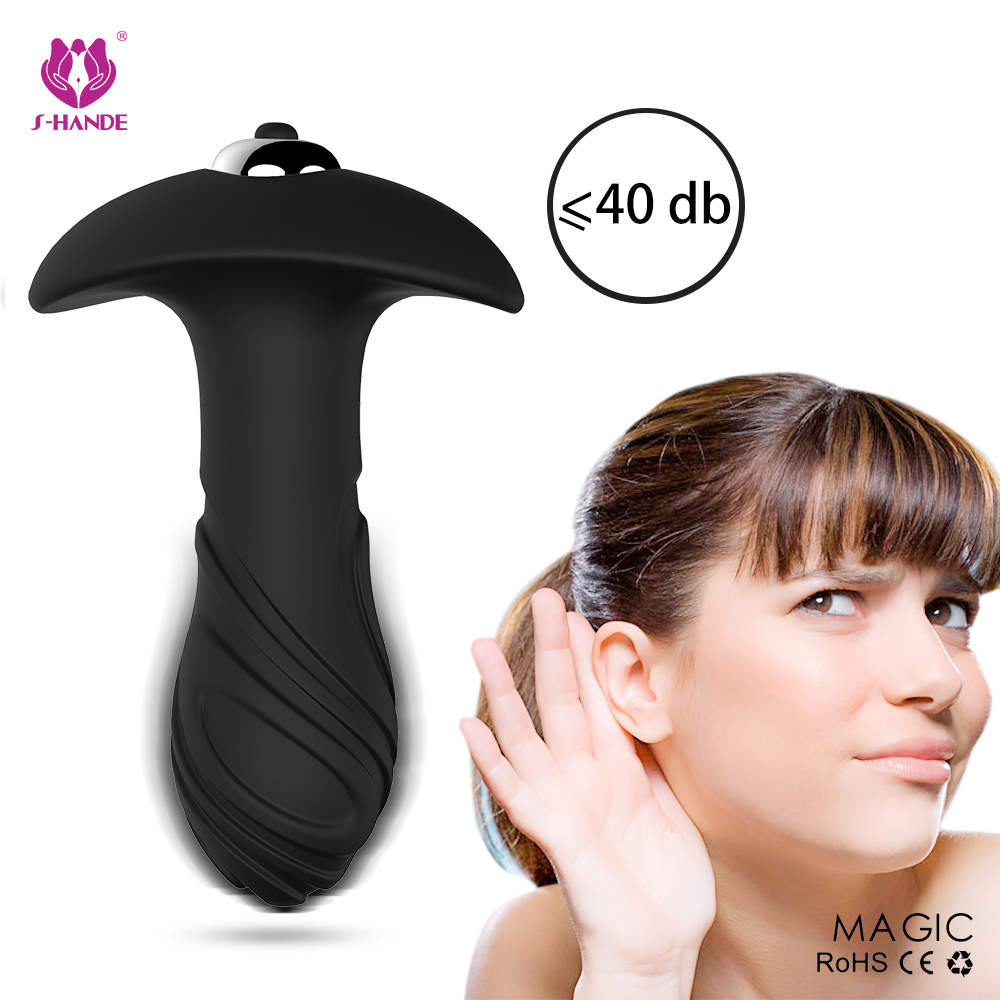 Electric vibrating massager butt plug sex toys silicone anal plug anal vibrator for men【S064】