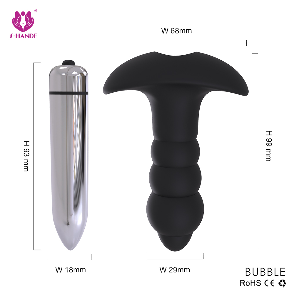 electric massager butt plug sex toys silicone anal plug anal vibrator for men【S062】