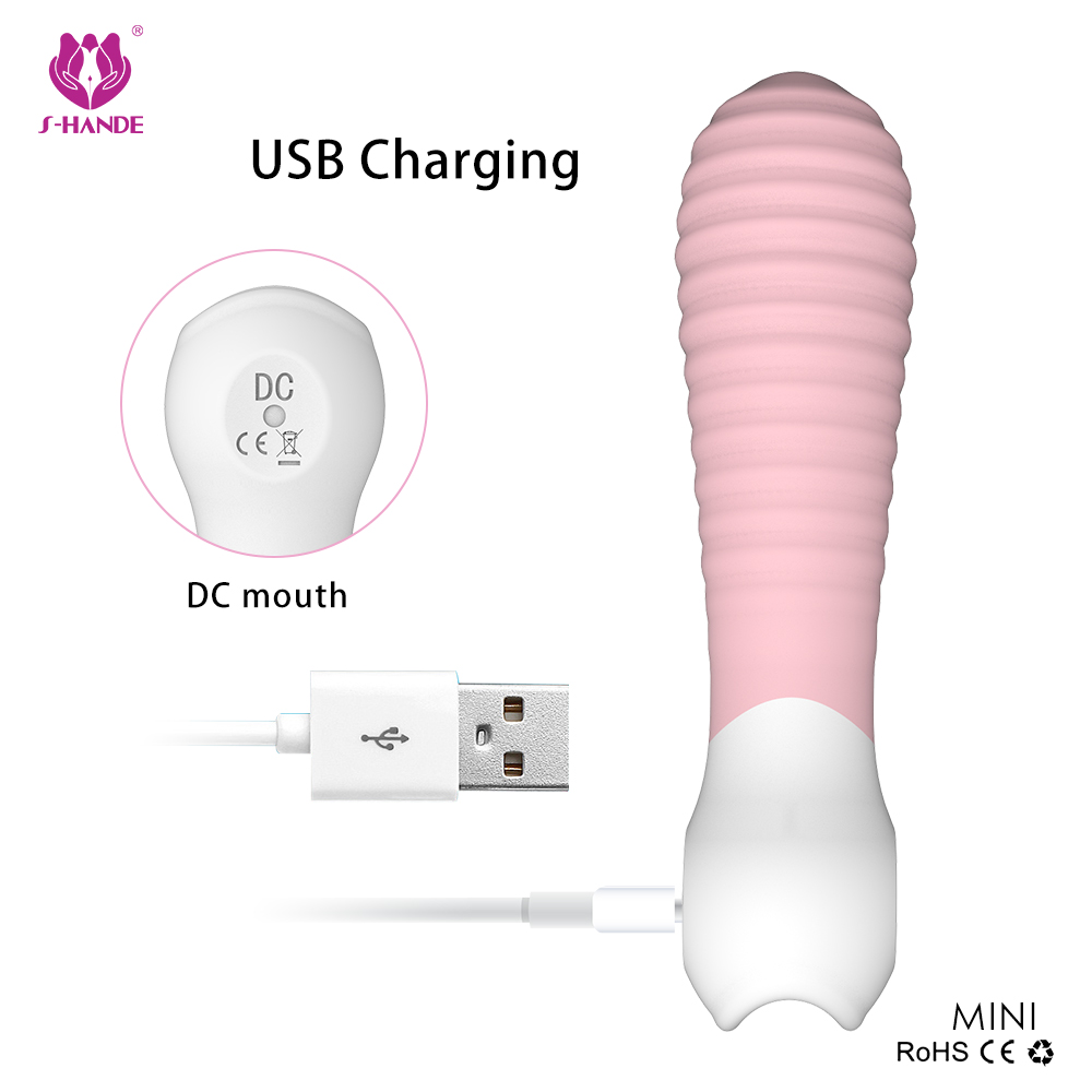 Recharge Medical silicone usb AV sexual Adult Vibrator Sex toy Women【S050-2】