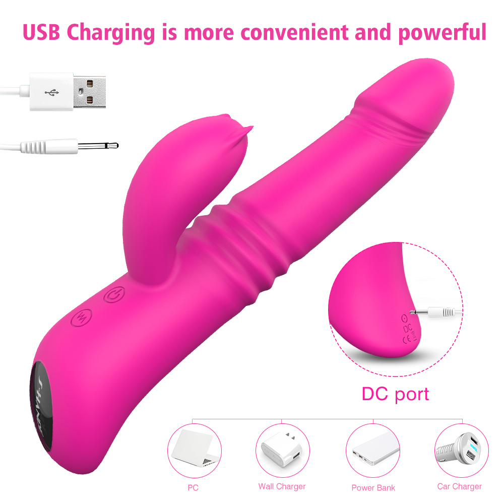 9-Speed Vibrating Large Penis Thrusting Dildo rabbit vibrator sex toy heating Vibrator Sex Toy For Woman【S030】-Rabbit Vibrator-Supply of adult sex toy manufacturers vibrator for women  clitoral sucker -Shenzhen S-HANDE picture