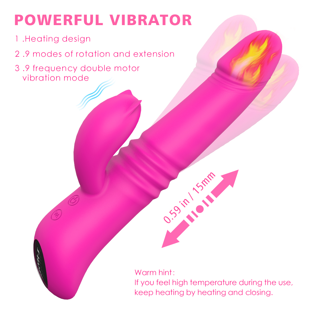 9-Speed Vibrating Large Penis Thrusting Dildo rabbit vibrator sex toy heating Vibrator Sex Toy For Woman【S030】