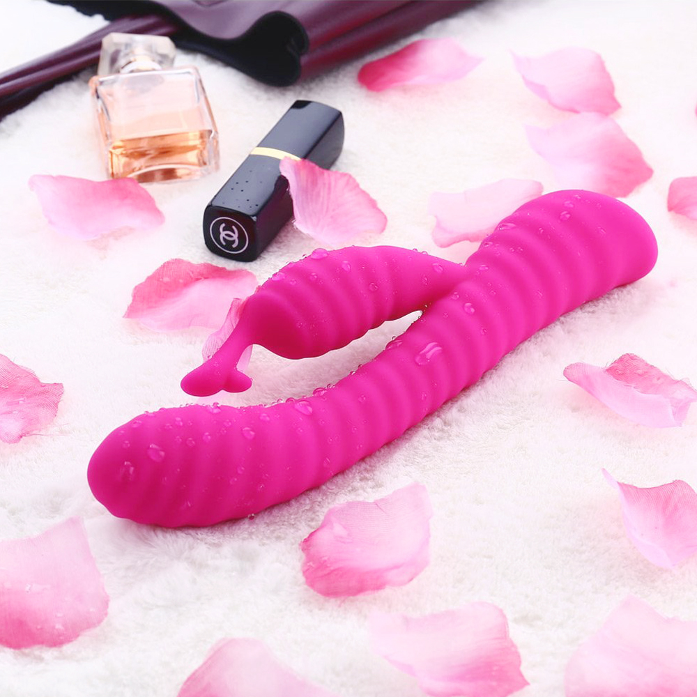 Hot sell adult silicone nipple rabbit vibrator g spot vibrators in sex products women【S027】