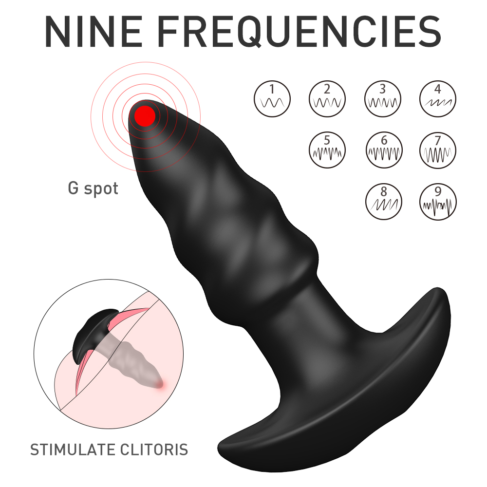 Silicone electric anal toy remote control Vibrating Butt Plug Male Sex Toys Massager vibrator【S013-3】