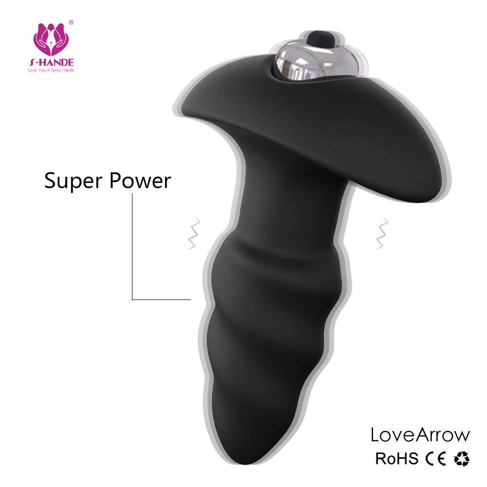 Electric vibrating massager butt plug sex toys silicone anal plug anal vibrator for men【S013】