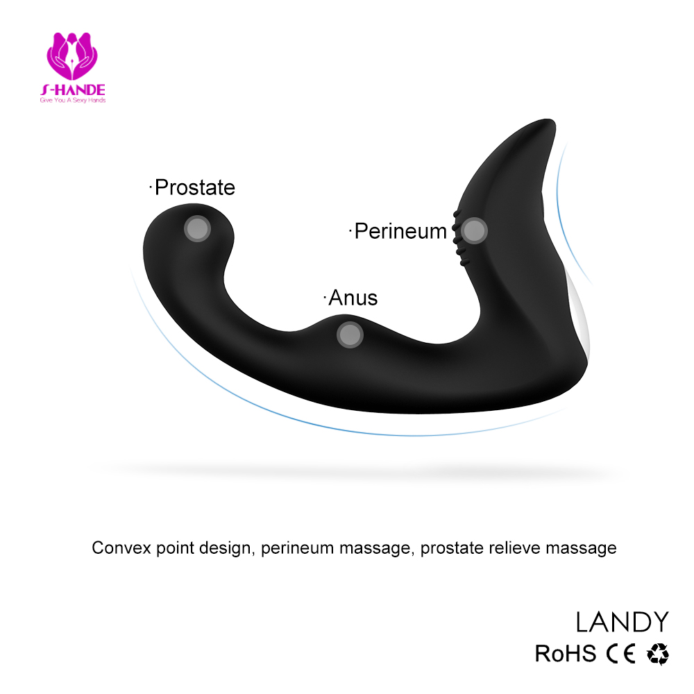 Waterproof Electric Black Silicone Vibrating Prostate massager for Men Homemade anal sex toy【S010】-Prostate Massager-Supply of adult sex toy manufacturers vibrator for women  clitoral sucker -Shenzhen S-HANDE Sex Toys pic