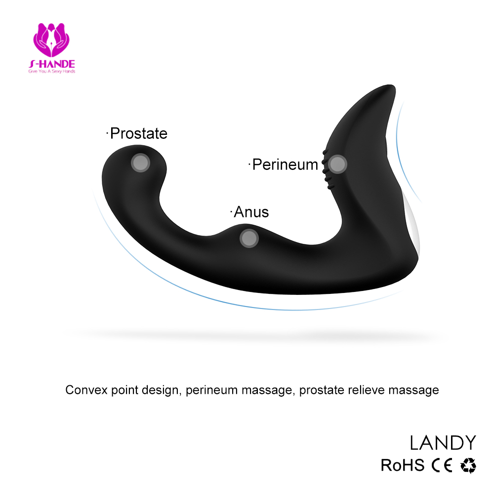 Waterproof Electric Black Silicone Vibrating Prostate massager for Men Homemade anal sex toy【S010】-Prostate Massager-Supply of adult sex toy manufacturers vibrator for women  clitoral sucker -Shenzhen S-HANDE Sex Toys photo