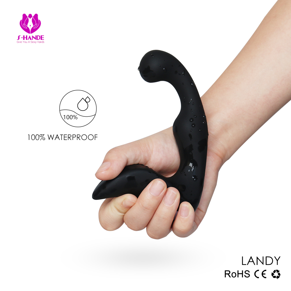 Waterproof Electric Black Silicone Vibrating Prostate massager for Men Homemade anal sex toy【S010】-Prostate Massager-Supply of adult sex toy manufacturers vibrator for women  clitoral sucker -Shenzhen S-HANDE Sex Toys