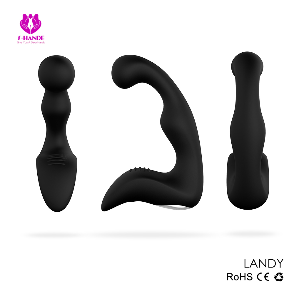 Waterproof Electric Black Silicone Vibrating Prostate massager for Men Homemade anal sex toy【S010】-Prostate Massager-Supply of adult sex toy manufacturers vibrator for women  clitoral sucker -Shenzhen S-HANDE Sex Toys