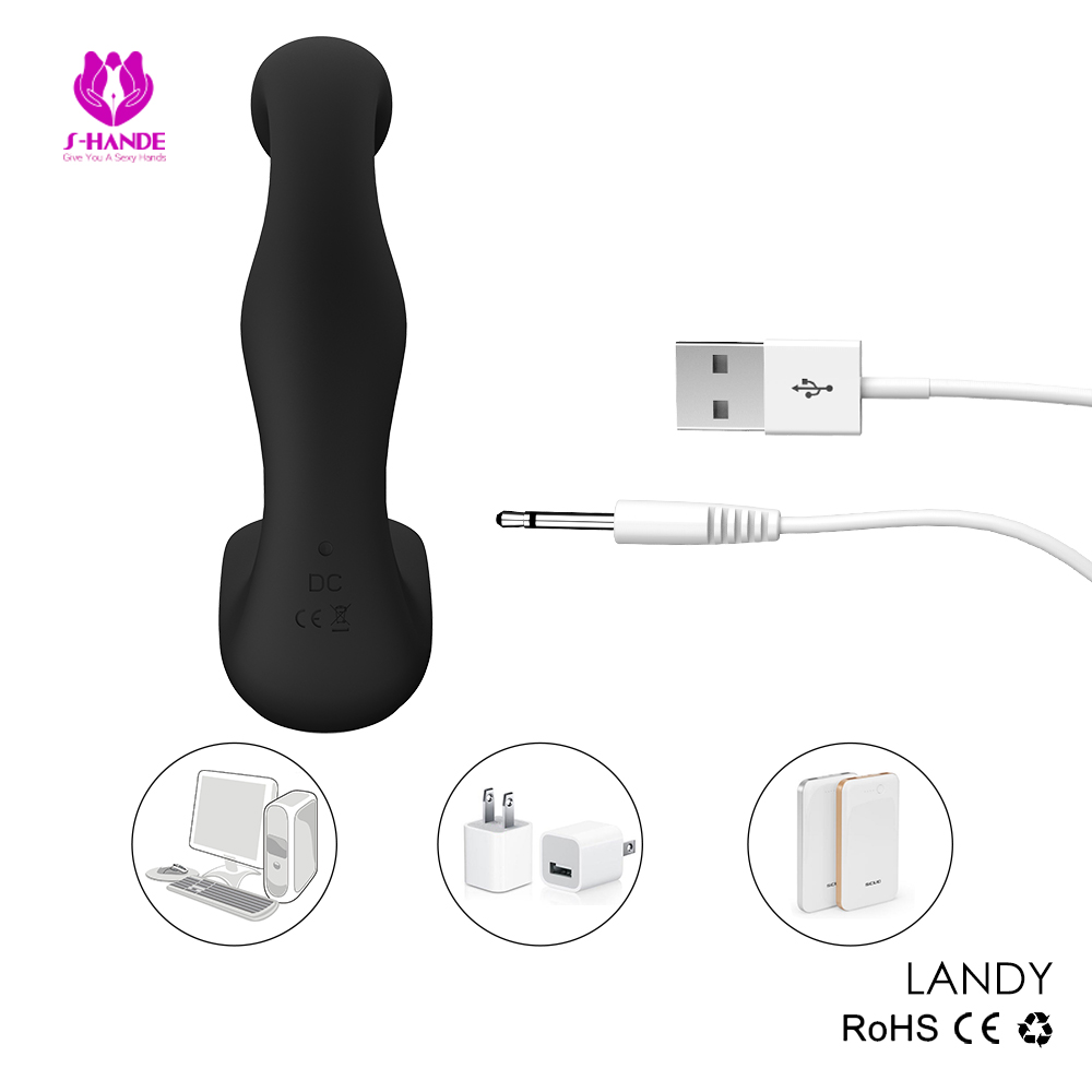 Waterproof Electric Black Silicone Vibrating Prostate massager for Men Homemade anal sex toy【S010】-Prostate Massager-Supply of adult sex toy manufacturers vibrator for women  clitoral sucker -Shenzhen S-HANDE Sex Toys photo