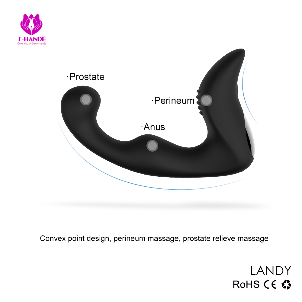 Waterproof Electric Black Silicone Vibrating Prostate massager for Men Homemade anal sex toy【S010】-Prostate Massager-Supply of adult sex toy manufacturers vibrator for women  clitoral sucker -Shenzhen S-HANDE Sex Toys image