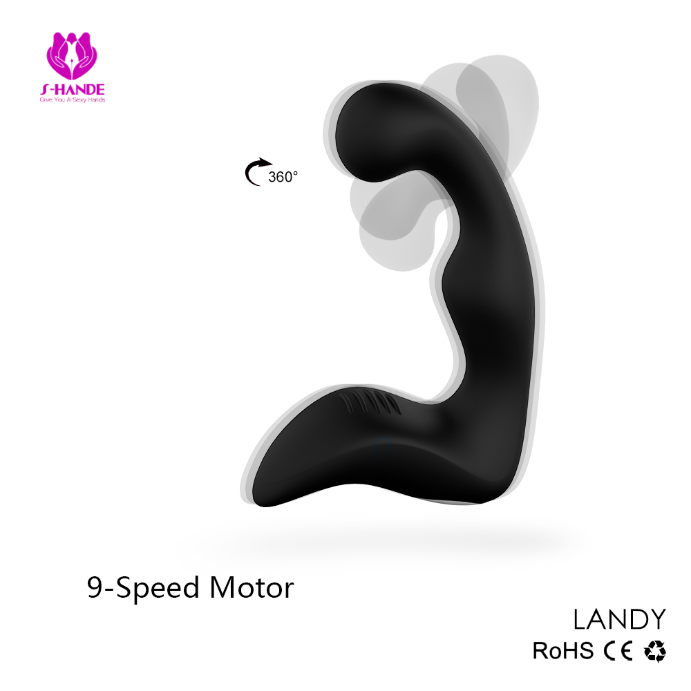 Waterproof Electric Black Silicone Vibrating Prostate massager for Men Homemade anal sex toy【S010】-Prostate Massager-Supply of adult sex toy manufacturers vibrator for women  clitoral sucker -Shenzhen S-HANDE Sex Toys