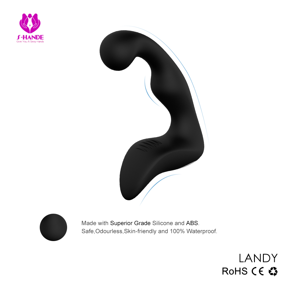 Waterproof Electric Black Silicone Vibrating Prostate massager for Men Homemade anal sex toy【S010】