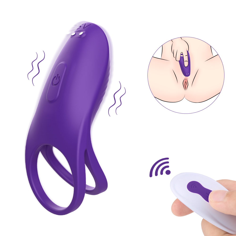 Double cock ring Stimulate penis massage vibrating penis ring