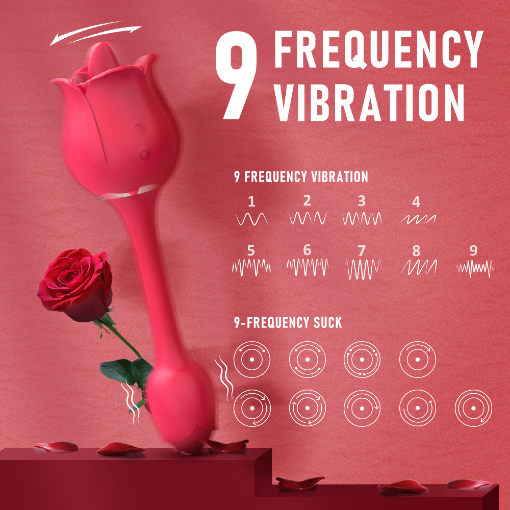 Licking tongue rose vibrator G spot rose sex toys