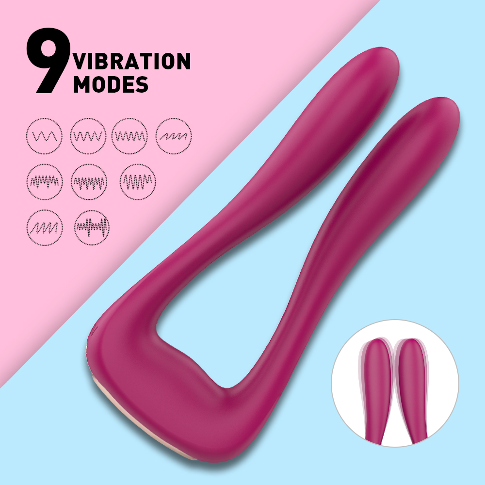 Mini vibrator double vibrates clitoral cock ring